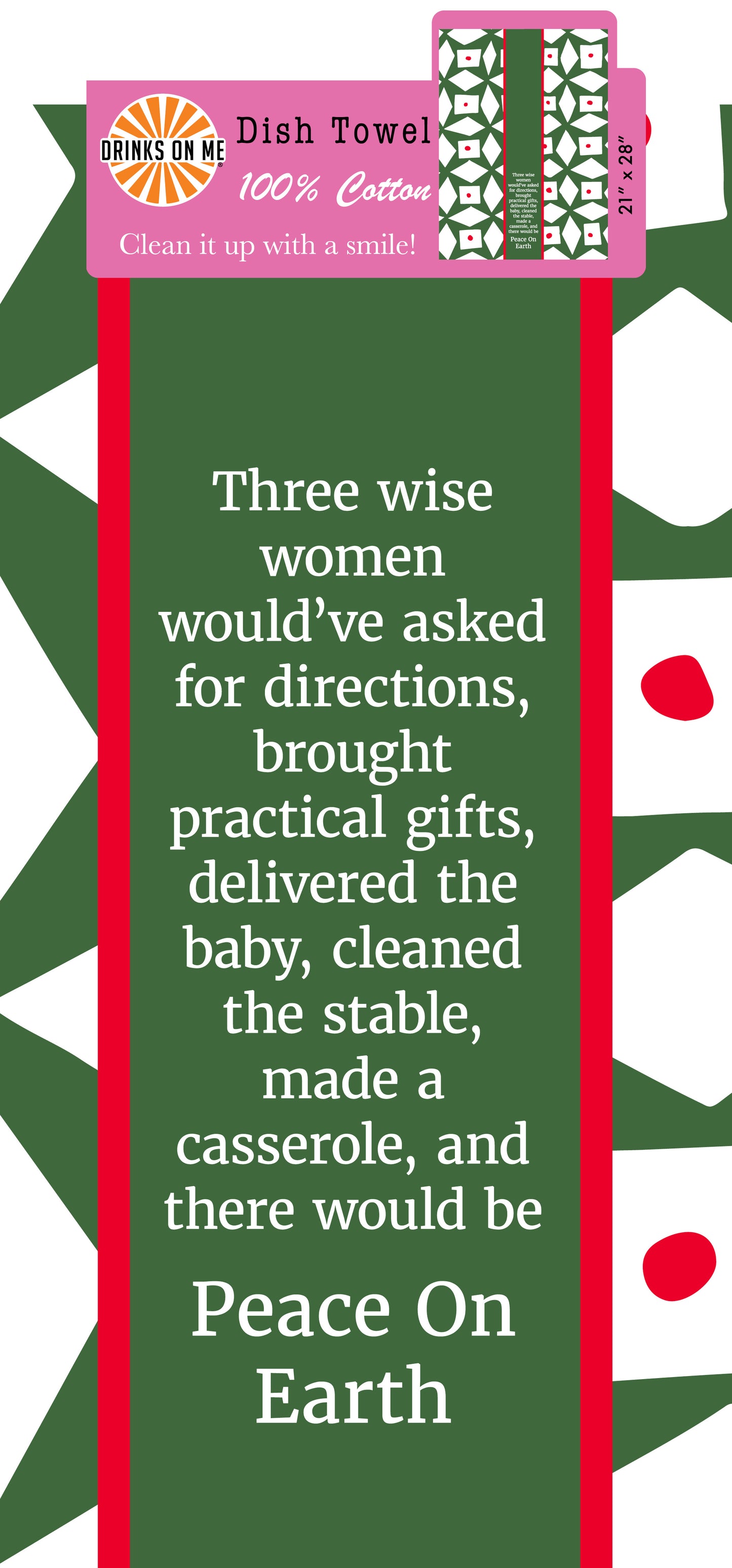 CHRISTMAS Peace on Earth Dish Towel