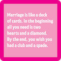Marriage Deck of Cards Coaster