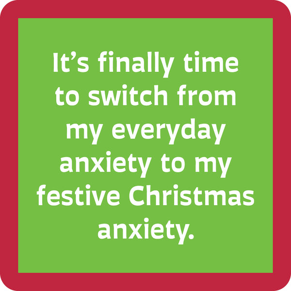 Anxiety CHRISTMAS Coaster