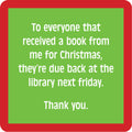 Xmas Book CHRISTMAS Coaster