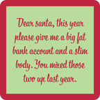 Dear Santa CHRISTMAS Coaster