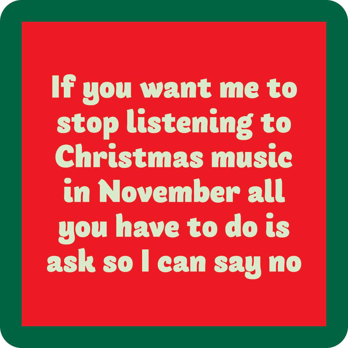 No Music Coaster