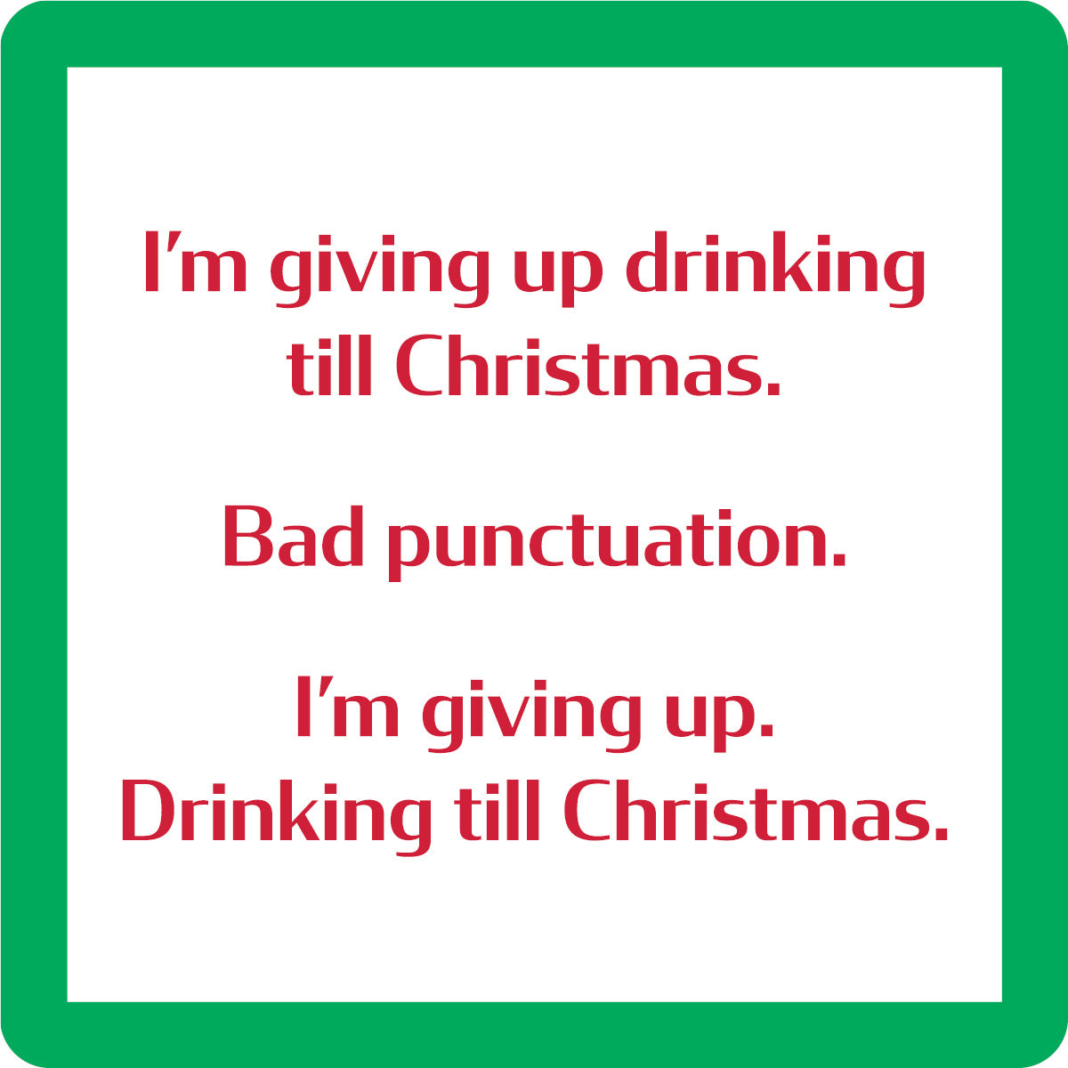 Xmas Punctuation Coaster