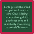 Xmas Mrs. Claus Coaster