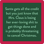 Xmas Mrs. Claus Coaster