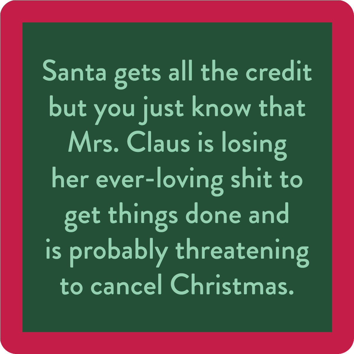 Xmas Mrs. Claus Coaster
