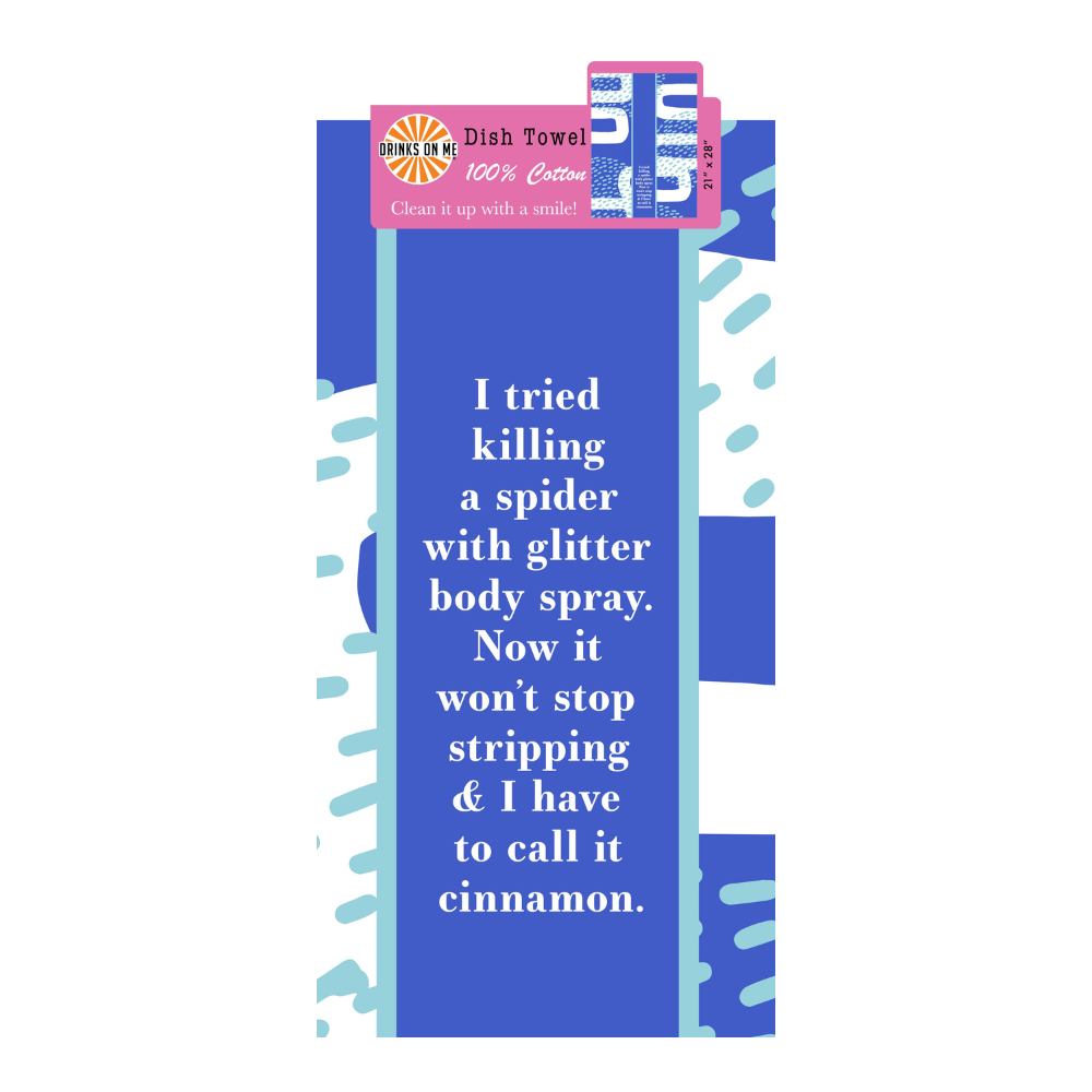 Glitter Body Spray Dish Towel