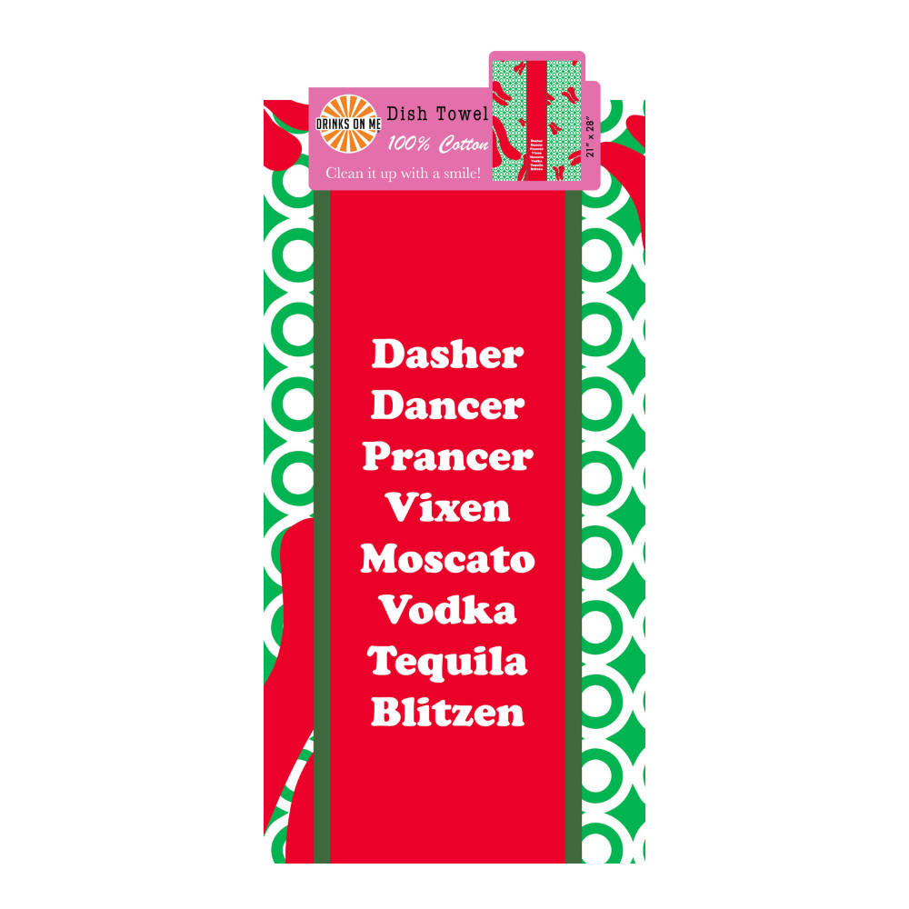CHRISTMAS Blitzen Dish Towel