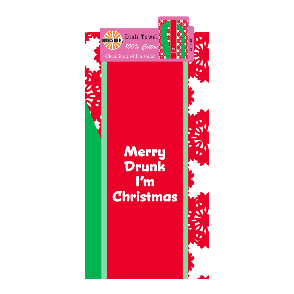 CHRISTMAS Merry Drunk Dish Towel