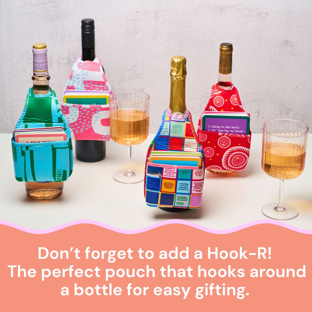 Three Bible Coaster sets by Drinks On Me, each beside a filled wine glass. Text below reads, “Don’t forget the Bible Coaster—fun, functional coasters from Drinks On Me, perfect for gifting and housewarmings!”.