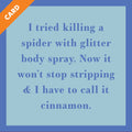 Glitter Body Spray Card