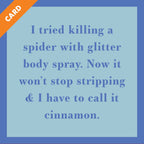 Glitter Body Spray Card