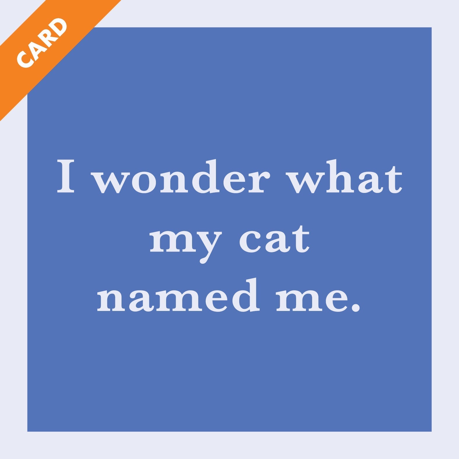 Cat Named Me Card