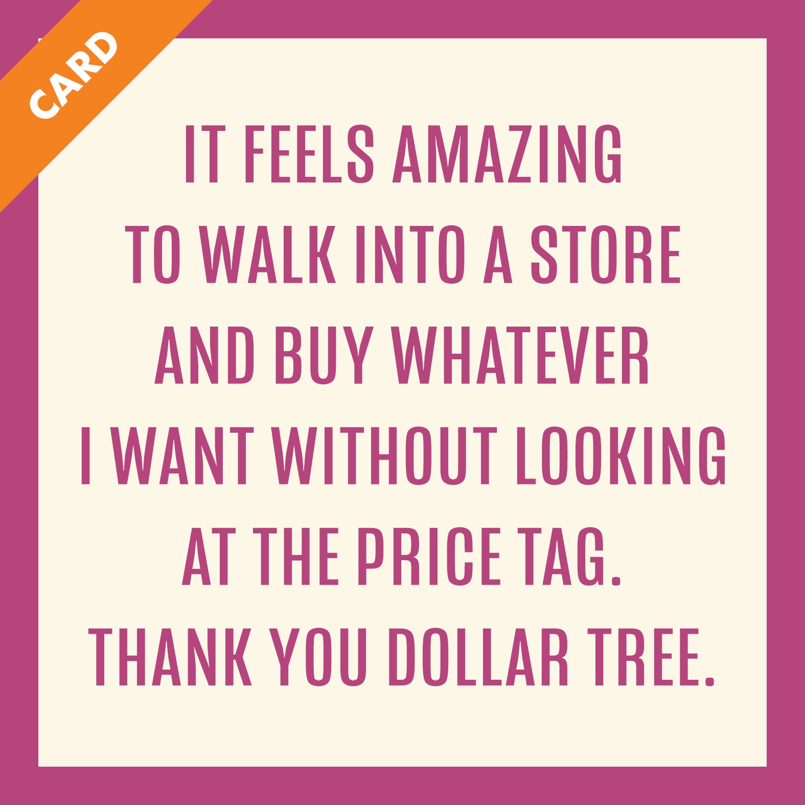 Walk Into a Store Card