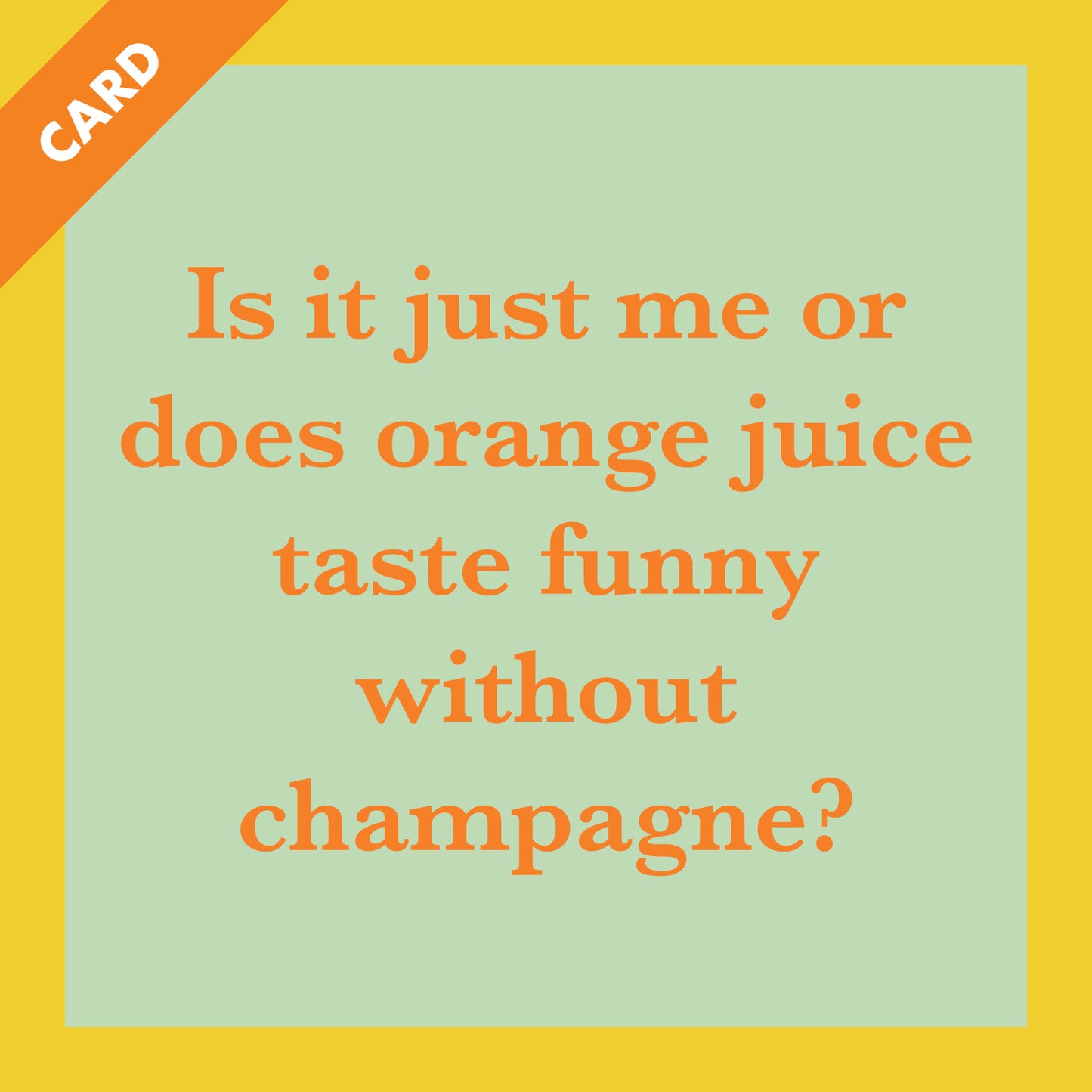 Orange juice Card