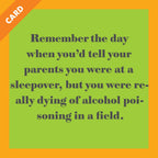 Alcohol Poisoning Card