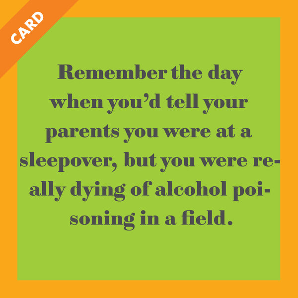 Alcohol Poisoning Card