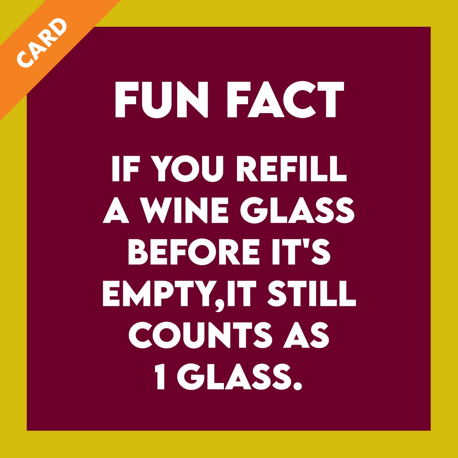 1 Glass Card