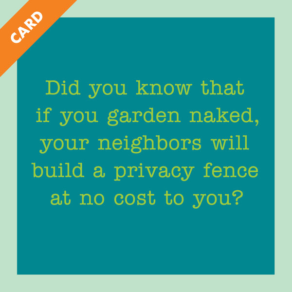 Garden naked Card