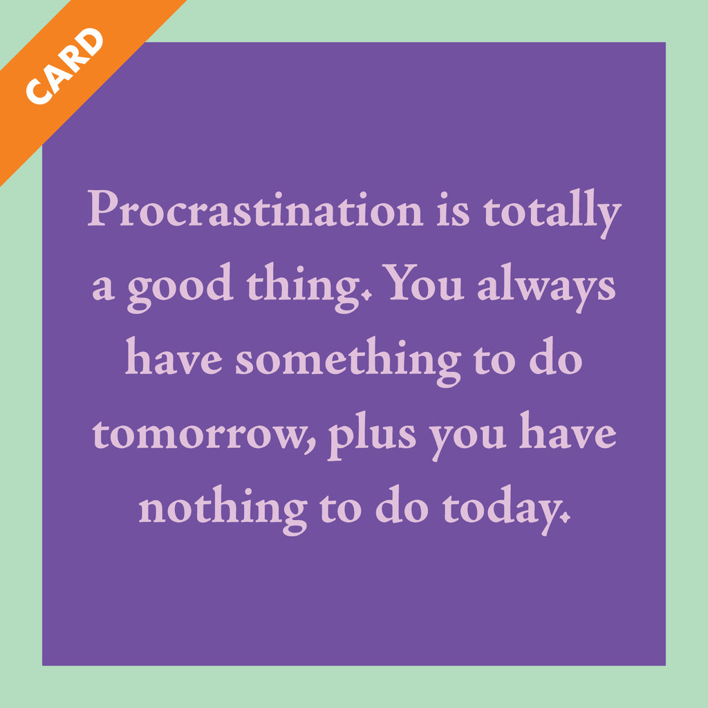 Procrastination Card | Drinks On Me