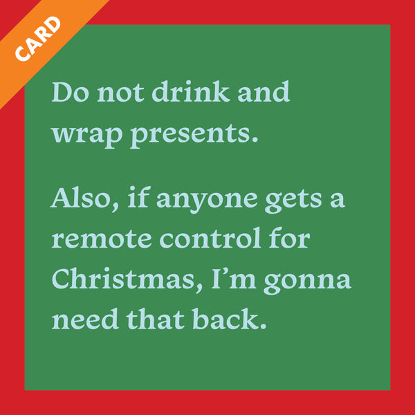Drink and Wrap CHRISTMAS Card