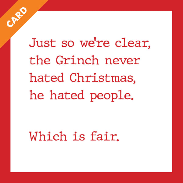 Grinch CHRISTMAS Card