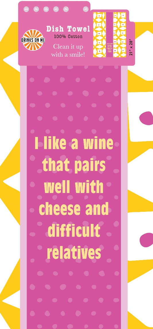 Wine and Cheese Towel