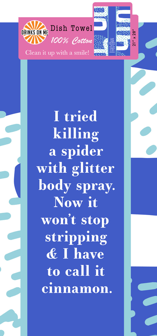 Glitter Body Spray Dish Towel