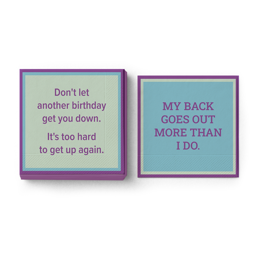 My Back Goes Out Napkin