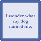 I Wonder What My Dog Named Me Coaster