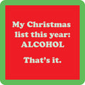 Xmas Christmas List Coaster