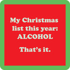 Xmas Christmas List Coaster