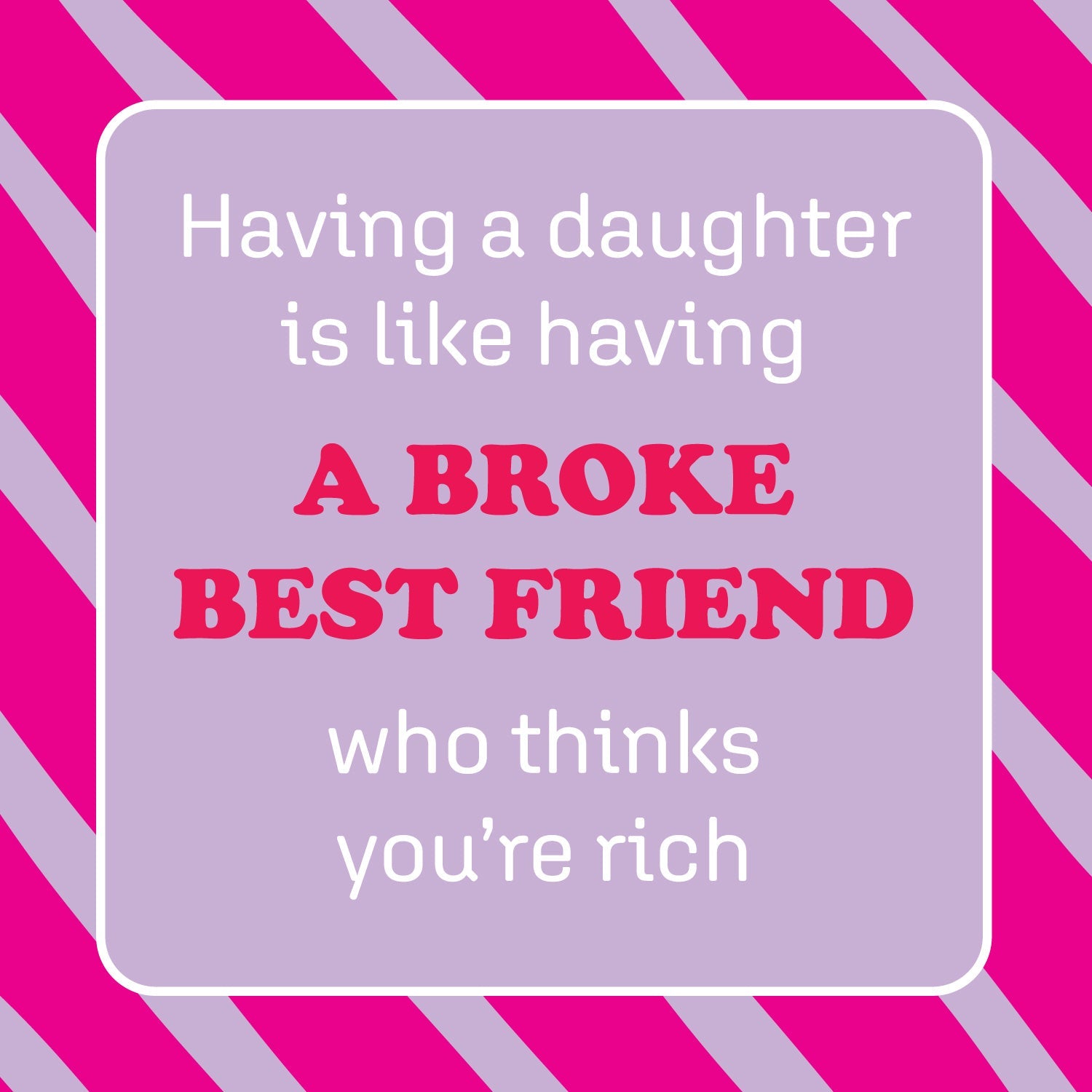 A Broke Best Friend Square Metal Magnet