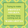 Protein Shakes Square Metal Magnet