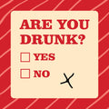 Are You Drunk Square Metal Magnet