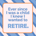 Wanted To Retire Square Metal Magnet