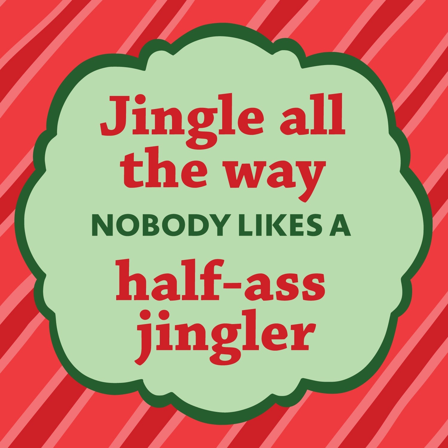 Half-Ass Jingler Square Metal Magnet