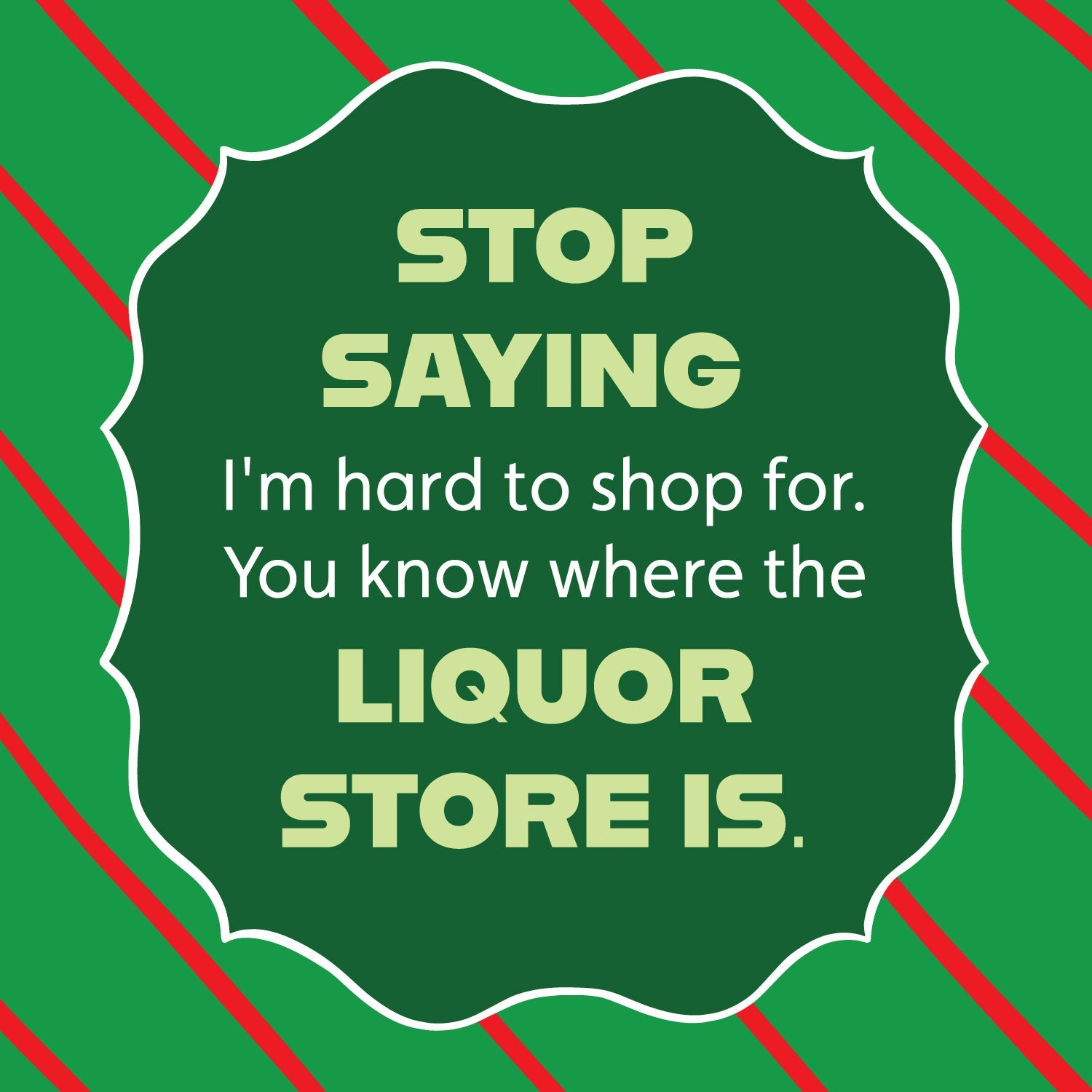 Liquor Store Square Metal Magnet