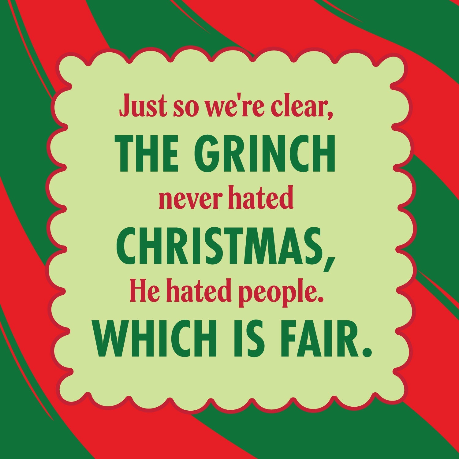 The Grinch Square Metal Magnet