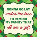 Under The Tree Square Metal Magnet