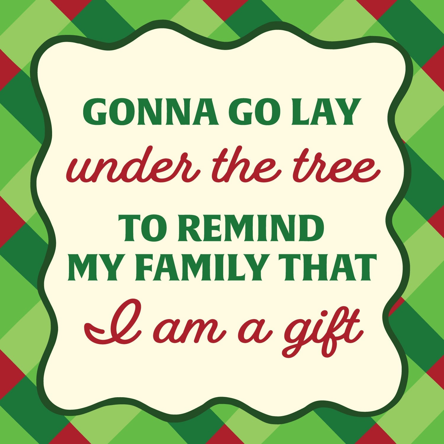 Under The Tree Square Metal Magnet