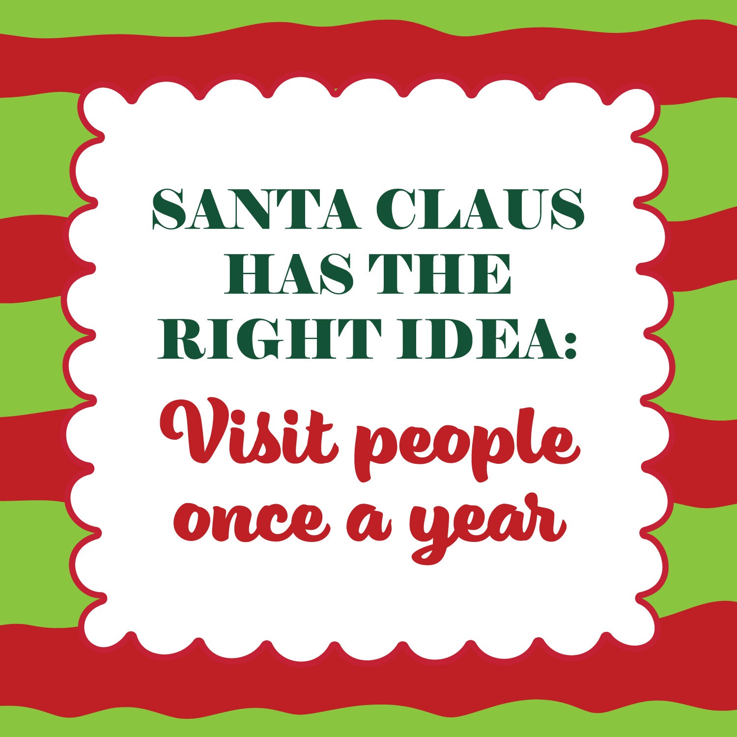 Santa Claus Square Metal Magnet