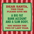 Dear Santa Square Metal Magnet