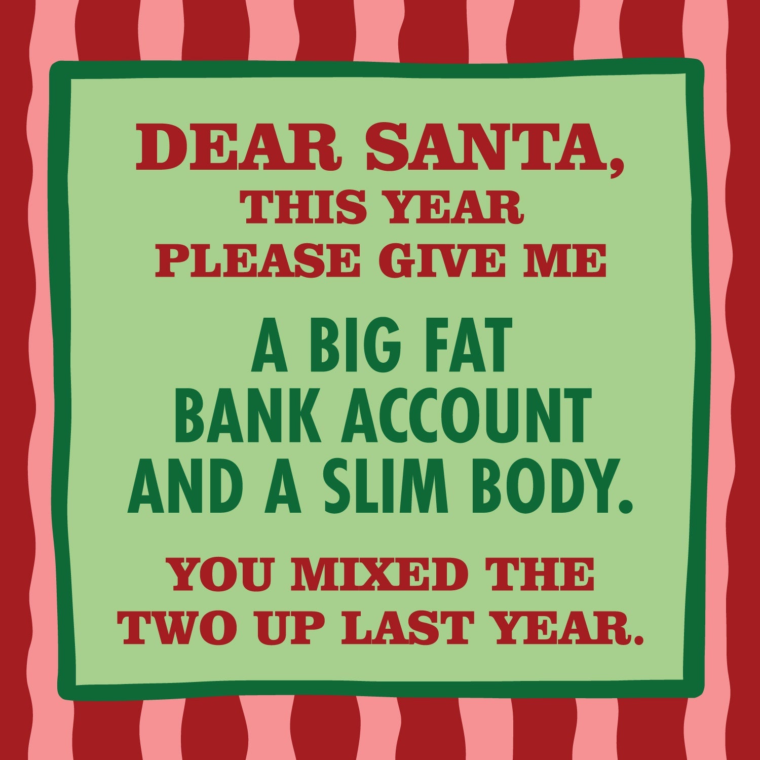 Dear Santa Square Metal Magnet