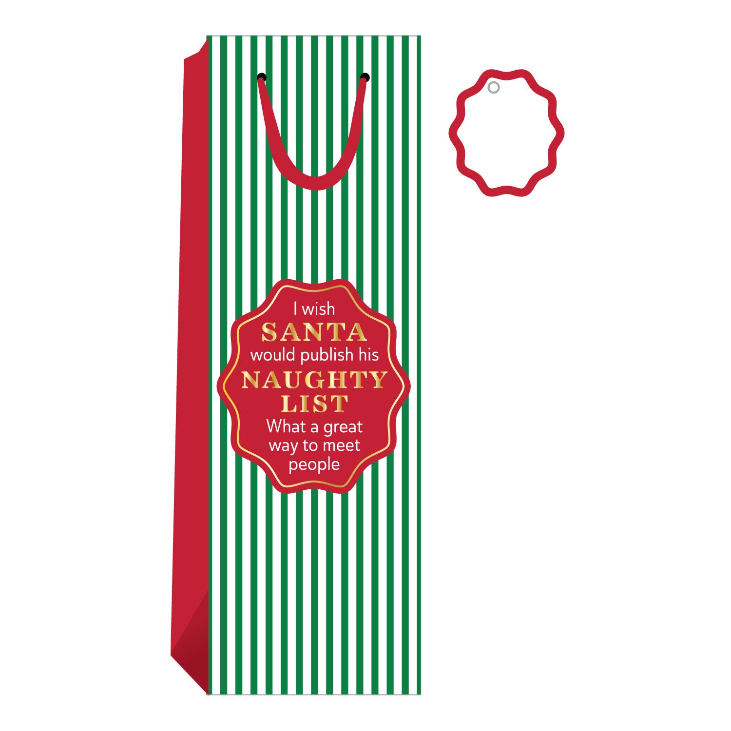 Naughty List - Wine Bag
