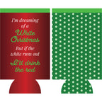 White Christmas Slim Can Sleeve
