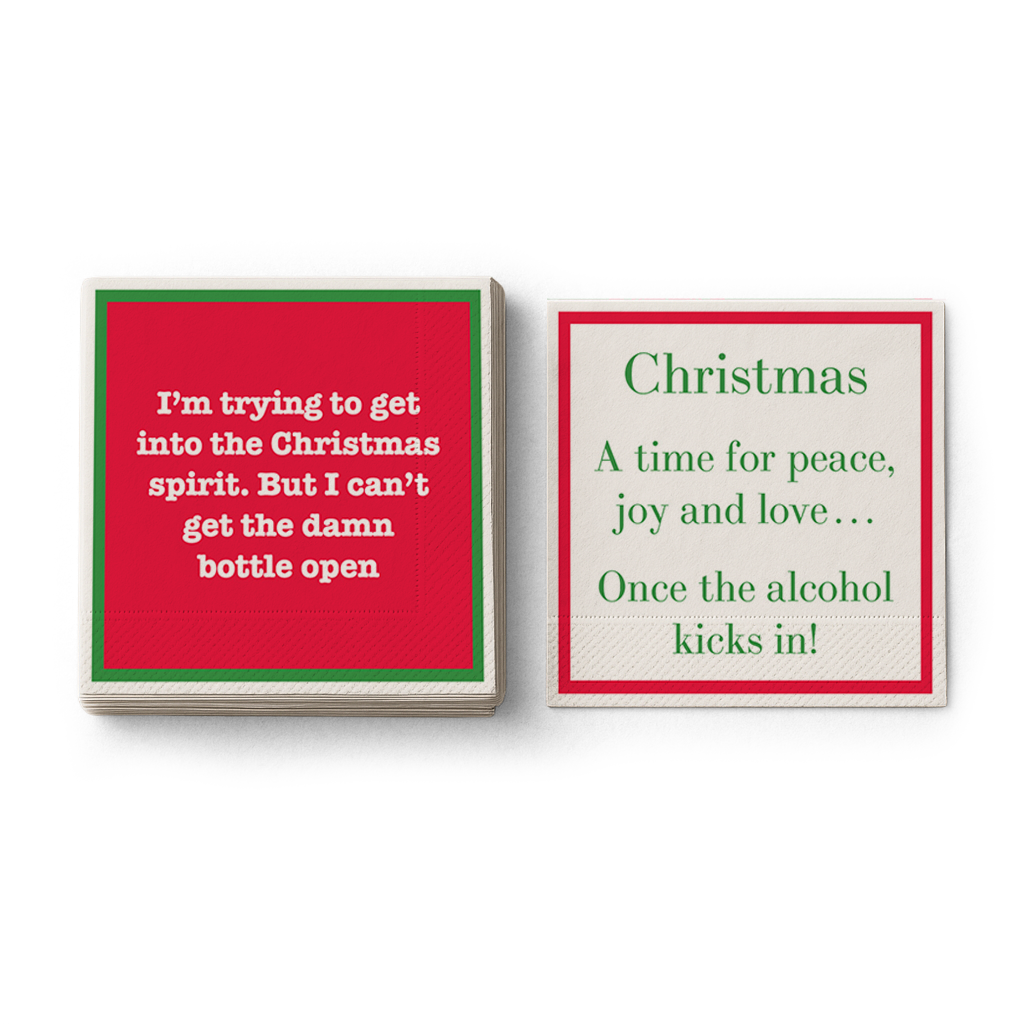Kicks in Christmas Napkin