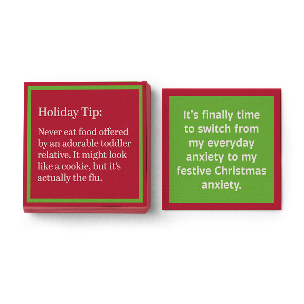 Anxiety Christmas Napkin