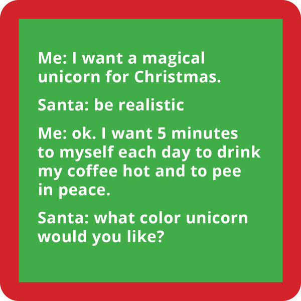 Unicorn CHRISTMAS Coaster